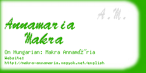 annamaria makra business card